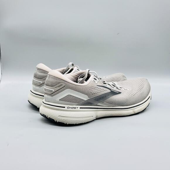 Brooks Shoes Mens 12 Gray Mesh Ghost 15 Road Running Athletic Sneakers Comfort